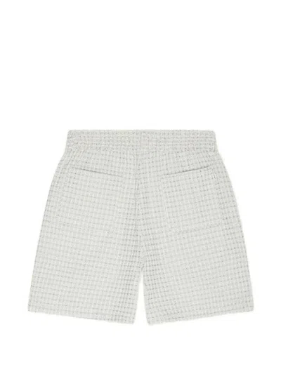 Les Deux Checkered-pattern Drawstring Shorts In Gray