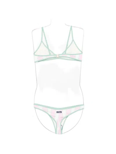 Mc2 Saint Barth Striped Bikini In Multi