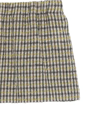 Douuod Check-pattern Elasticated-waist Skirt In Pattern