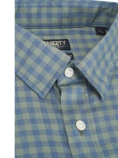 Faherty Movement Gingham-check Shirt In Brown
