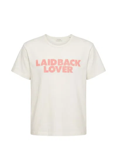 Second / Layer Second Layer Laidback Lover Printed Cotton T-shirt In White