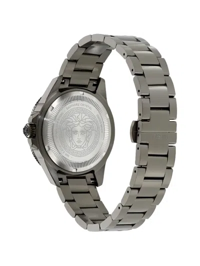 Versace Greca Force 42mm Watch In Gray