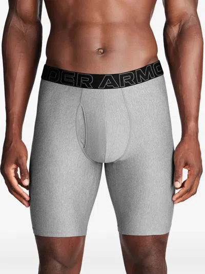 Under Armour 3-pack Performance Tech Solid 9 Boxer Briefs In Gray