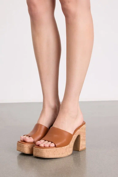 Lulus Drexel Brown Platform Slide Sandals In Brown