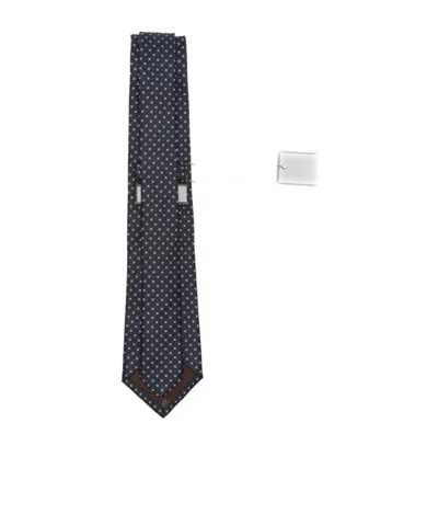 Canali Geometric-pattern Tie In Black