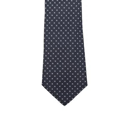 Canali Geometric-pattern Tie In Black