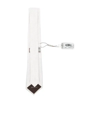 Canali Patterned Tie In White