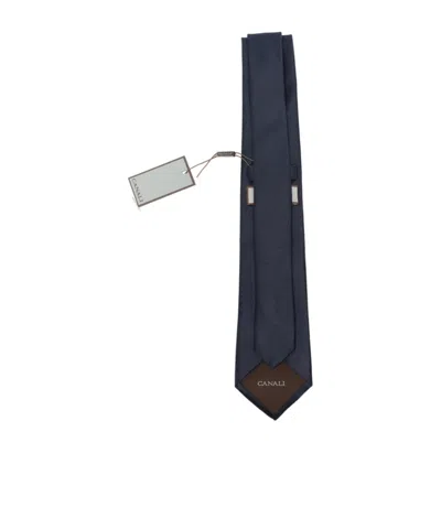 Canali Pointed Tie In Blue
