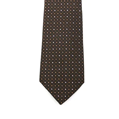 Canali Pointed Tie In Brown