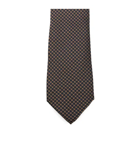 Canali Pointed Tie In Brown