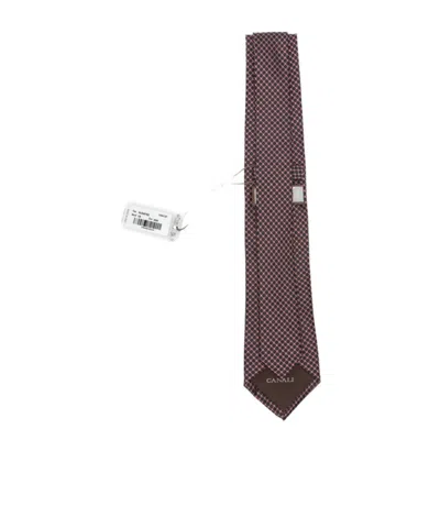 Canali Pointed Tie In Brown
