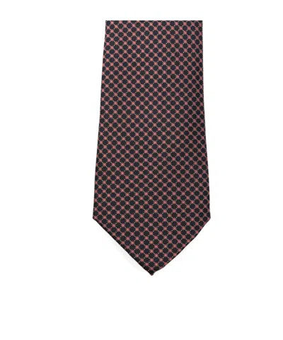 Canali Pointed Tie In Brown