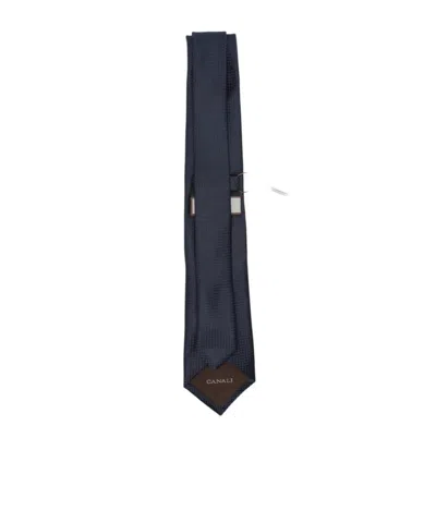 Canali Pointed Tie In Blue