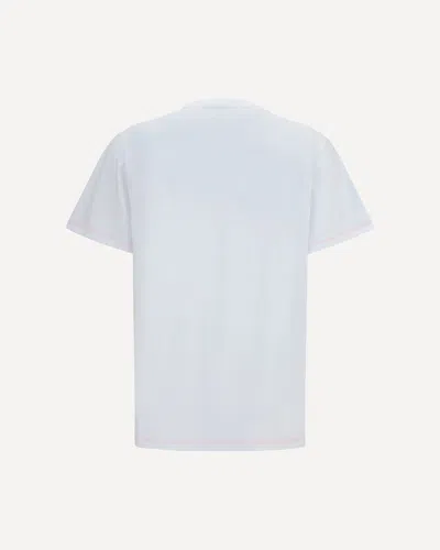 Ganni Raspberry Printed T-shirt In White