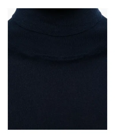 Canali Roll-neck Sweater In Blue