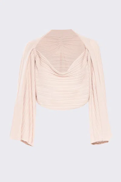 Rta Deep U Kimono Sweater In Neutral