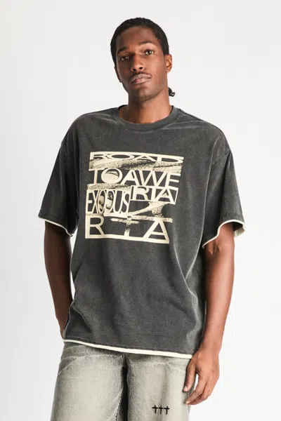 Rta Elian Double Layered Tee In Multi
