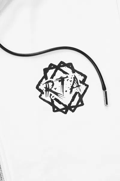 Rta Road To Awe Zip Up Hoodie In White