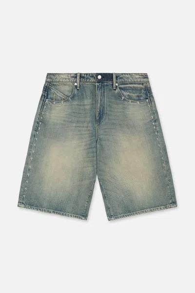 Rta Gustavo Oversize Denim Bermuda Shorts In Blue