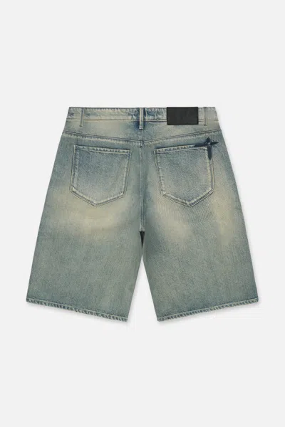Rta Gustavo Oversize Denim Bermuda Shorts In Blue
