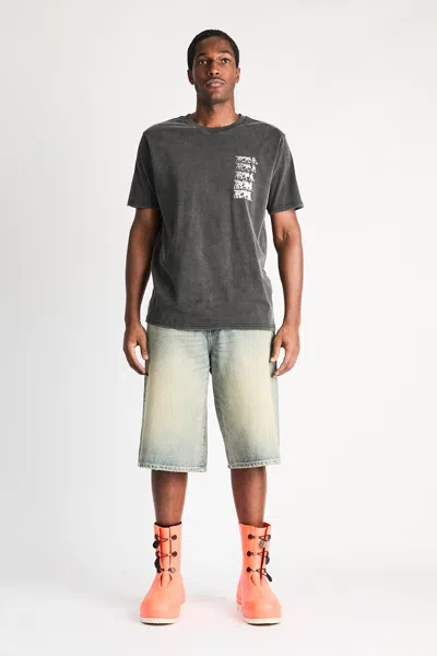 Rta Gustavo Oversize Denim Bermuda Shorts In Blue