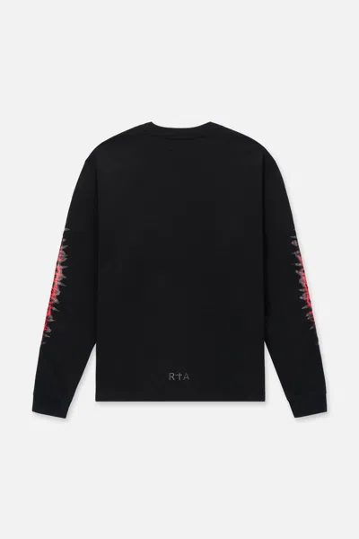 Rta Lawrence Cyber Sigilism Long Sleeve Graphic T-shirt In Brown