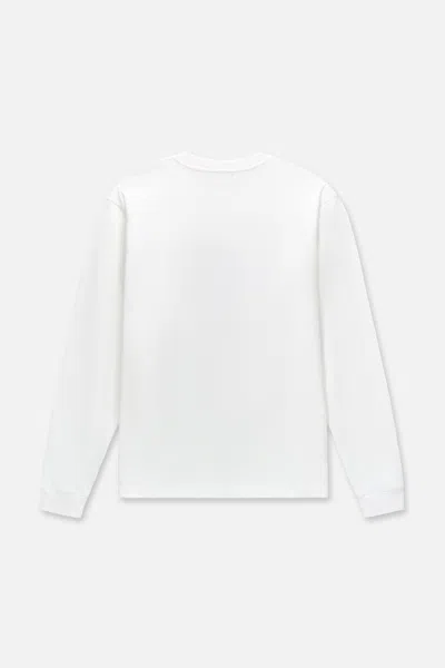 Rta Lawrence Glitch Logo Long Sleeve T-shirt In White