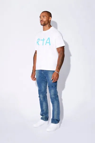 Rta Liam Short Sleeve Tee In White