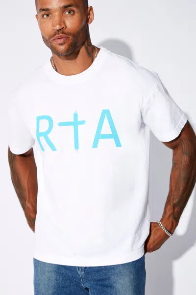 Rta Liam Short Sleeve Tee In White