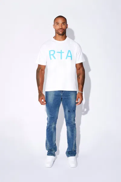 Rta Liam Short Sleeve Tee In White