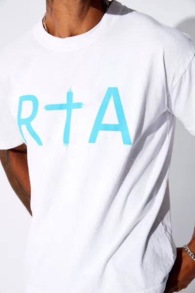Rta Liam Short Sleeve Tee In White