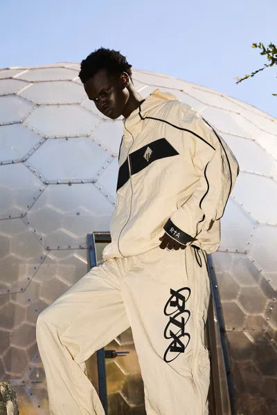 Rta Zayden Hooded Logo Jacket In Neutral