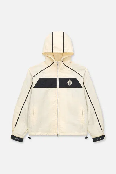 Rta Zayden Hooded Logo Jacket In Neutral