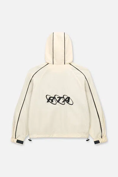 Rta Zayden Hooded Logo Jacket In Neutral