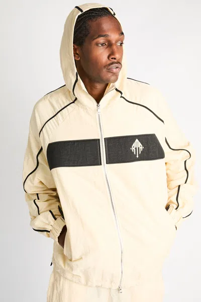 Rta Zayden Hooded Logo Jacket In Neutral