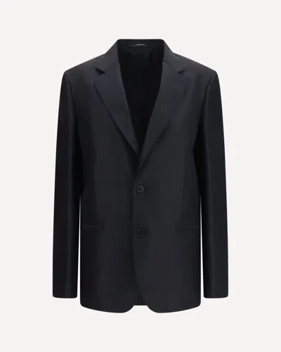 Gucci Fine Silk Faille Jacket In Black