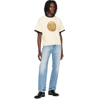 Versace Printed Cotton-jersey Regular T-shirt In White