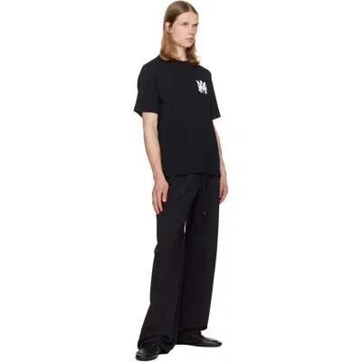 Amiri Jazz Wolf Black Crewneck T-shirt With Logo Lettering On The Front And Maxi Print On The Rear In Cott In Black
