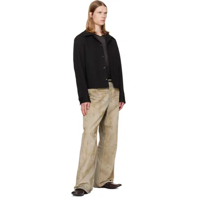 Amiri Black Script Collar Shirt Jacket In Black