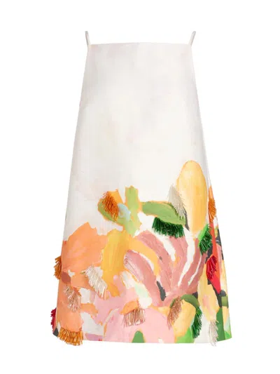 Acler Java Bead-embellished Mini Dress In White