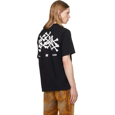 Amiri Black Bones Stacked T-shirt In Black