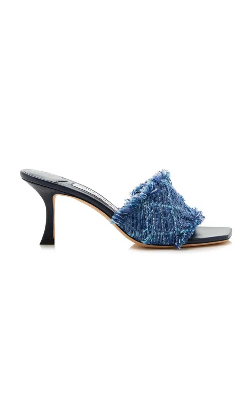Jimmy Choo Alexia 70 Woven Heeled Mules In Blue | ModeSens