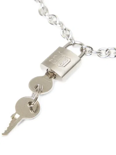 Wasted Nevermind Padlock Necklace In Pattern