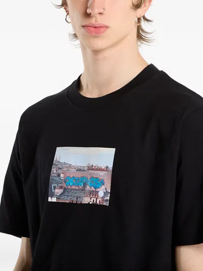 Wasted Elevation Graphic-print T-shirt In Black