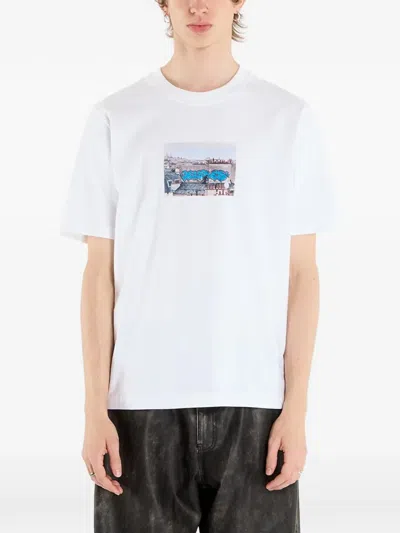Wasted Elevation Graphic-print T-shirt In White
