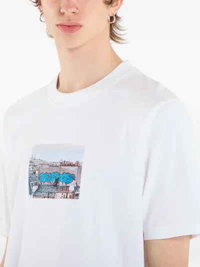 Wasted Elevation Graphic-print T-shirt In White