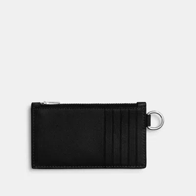 Coach Zip Card Case In Black