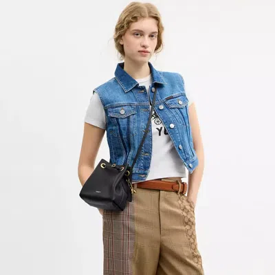 Coach Jade Drawstring Bag In Black