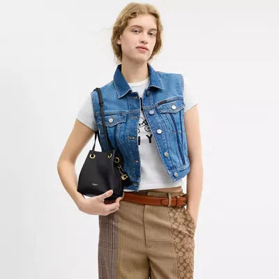 Coach Jade Drawstring Bag In Black