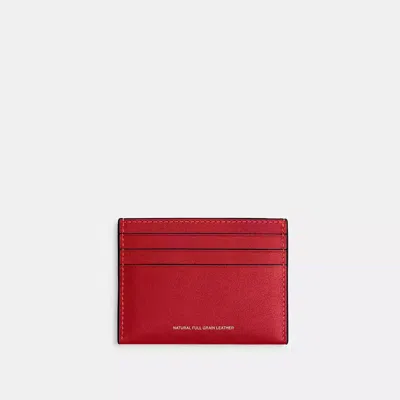 Coach Card Case In Red